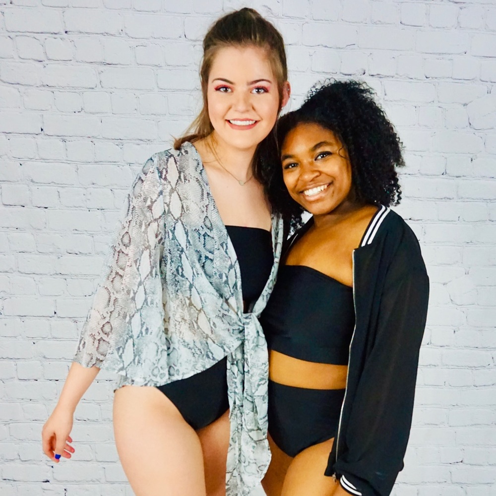 Black Highwaisted Swimsuit Set